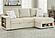 U0222 Ivory Pull Out Sofa Bed w/Speaker & 2 Pillows by Global Furniture