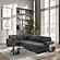 U2660 Grey Sectional w/Pull Out Sofa Bed by Global Furniture