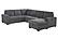 U2660 Grey Sectional w/Pull Out Sofa Bed by Global Furniture