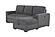 U2660 Grey L Sofa Bed Sectional w/o Pullout by Global Furniture