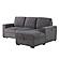 U2660 Grey L Sofa Bed Sectional w/o Pullout by Global Furniture