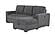 U2660 Grey L Sofa Bed Sectional w/Pullout by Global Furniture