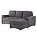 U2660 Grey L Sofa Bed Sectional w/Pullout by Global Furniture