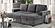 U2660 Grey L Sofa Bed Sectional w/Pullout by Global Furniture