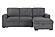U2660 Grey L Sofa Bed Sectional w/Pullout by Global Furniture