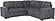U2660 Grey Sofa Bed Sectional w/o Chaise & w/o Pullout by Global Furniture