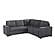 U2660 Grey Sectional w/o Chaise & w/Pullout Sofa Bed by Global Furniture