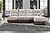 U3822 Beige/Brown Sectional w/Po & USB by Global Furniture