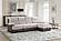 U3822 Beige/Brown Sectional w/Po & USB by Global Furniture