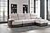 U3822 Beige/Brown Sectional w/Po & USB by Global Furniture