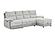 U3822 Grey/Ice Sectional w/Pullout Bed & USB by Global Furniture