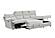 U3822 Grey/Ice Sectional w/Pullout Bed & USB by Global Furniture
