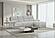 U3822 Grey/Ice Sectional w/Pullout Bed & USB by Global Furniture
