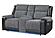 U5914-Grey/Black Console Reclining Loveseat & Recliner by Global Furniture