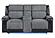 U5914-Grey/Black Console Reclining Loveseat & Recliner by Global Furniture