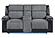 U5914 Grey/Black Reclining Sofa/Console Reclining Loveseat by Global Furniture