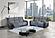 U5914 Grey/Black Reclining Sofa/Console Reclining Loveseat by Global Furniture