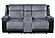 U5914/U5915 Grey/Black Reclining Sofa & Console Reclining Loveseat w/Immersive Sound & Blue LED by Global Furniture