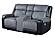 U5914/U5915 Grey/Black Reclining Sofa & Console Reclining Loveseat w/Immersive Sound & Blue LED by Global Furniture