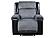 U5914/U5915 Grey/Black Reclining Sofa, Console Reclining Loveseat w/Immersive Sound & Blue LED & Recliner by Global Furniture