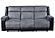 U5914/U5915 Grey/Black Reclining Sofa & Console Reclining Loveseat w/Immersive Sound & Blue LED by Global Furniture