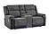U5915 Grey/Black Console Reclining Loveseat w/Immersive Sound & Blue-color LED by Global Furniture