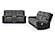 U5915 Grey/Black Console Reclining Loveseat w/Immersive Sound & Blue-color LED by Global Furniture