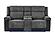 U5915 Grey/Black Console Reclining Loveseat w/Immersive Sound & Blue-color LED by Global Furniture