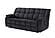 U6000 Black Reclining Sofa/Console Reclining Loveseat by Global Furniture