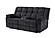 U6000 Black Reclining Sofa/Console Reclining Loveseat by Global Furniture