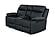 U6026 Black PU 72A Console Reclining Loveseat w/LED and Speaker by Global Furniture