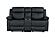 U6026 Black PU 72A Console Reclining Loveseat w/LED and Speaker by Global Furniture