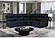 U6026 Black PU 72A Right Arm Facing Sectional w/LED & Speaker by Global Furniture