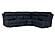 U6026 Black PU 72A Right Arm Facing Sectional w/LED & Speaker by Global Furniture