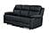 U6026 Black PU 72A Reclining Sofa/Console Reclining Loveseat w/LED & Speaker by Global Furniture