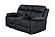 U6026 Black PU 72A Reclining Sofa/Console Reclining Loveseat w/LED & Speaker by Global Furniture