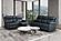 U6026 Black PU 72A Reclining Sofa/Console Reclining Loveseat w/LED & Speaker by Global Furniture
