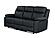 U6026 Black PU 72A Reclining Sofa w/LED by Global Furniture
