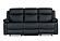 U6026 Black PU 72A Reclining Sofa w/LED by Global Furniture