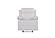 U6026 Blanche White Glider Recliner w/LED by Global Furniture