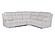 U6026 Blanche White Right Side Facing Sectional w/LED & Speaker by Global Furniture