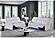 U6026 Blanche White Reclining Sofa/Console Reclining Loveseat w/LED & Speaker by Global Furniture