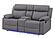 U6026 Grey PU 46A Console Reclining Loveseat w/LED & Speaker by Global Furniture