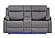 U6026 Grey PU 46A Console Reclining Loveseat w/LED & Speaker by Global Furniture
