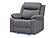 U6026 Grey PU 46A Glider Recliner w/LED by Global Furniture