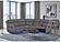 U6026 Grey PU 46A Right Side Facing Sectional w/LED & Speaker by Global Furniture