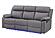 U6026 Grey PU 46A Reclining Sofa w/LED by Global Furniture