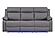 U6026 Grey PU 46A Reclining Sofa w/LED by Global Furniture