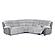 U6028 Grey Sectional w/LED by Global Furniture