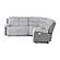 U6028 Grey Sectional w/LED by Global Furniture
